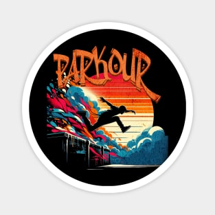 Parcour Urban Graffiti Design Magnet